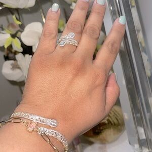 Vintage Gold plated bracelet and ring set